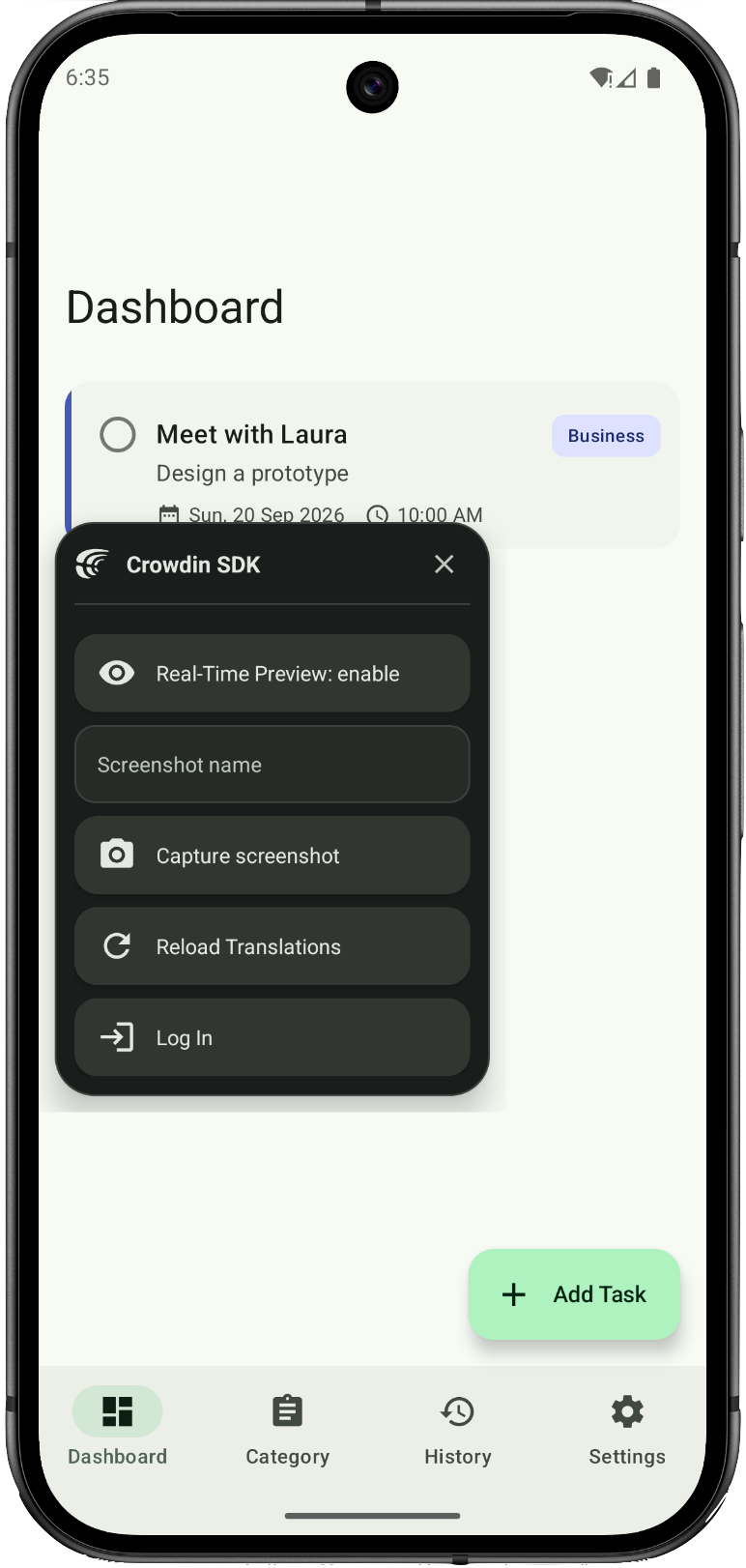 SDK Controls expanded